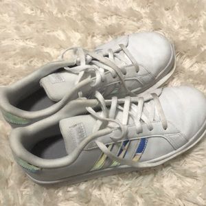 Adidas with rainbow reflection